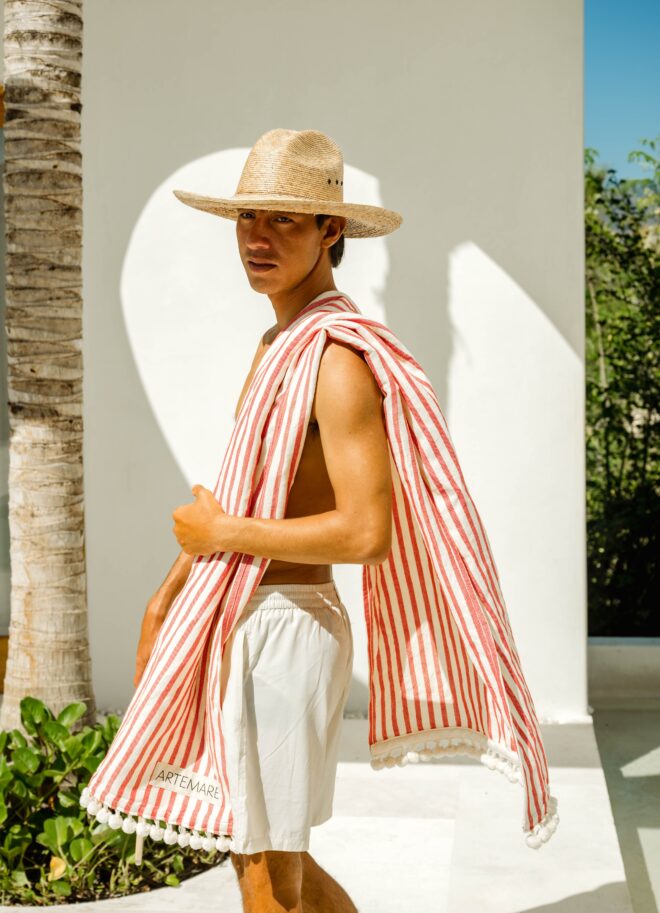 pura vida, photography portfolio, fashion photographer, brand photographer, fashion photography, commercial photographer, airbnb photography, airbnb photographer, hotel photographer, beach accessories, towel, hat